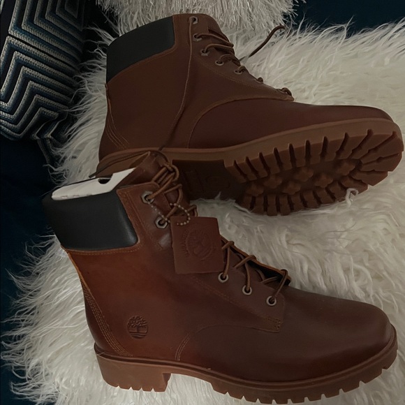 Timberland Dark Brown Leather Lace-Up Boots - Picture 4 of 6